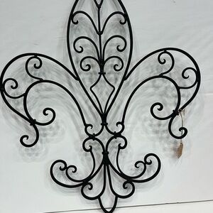 Elegant Black Wrought Iron Wall Decor